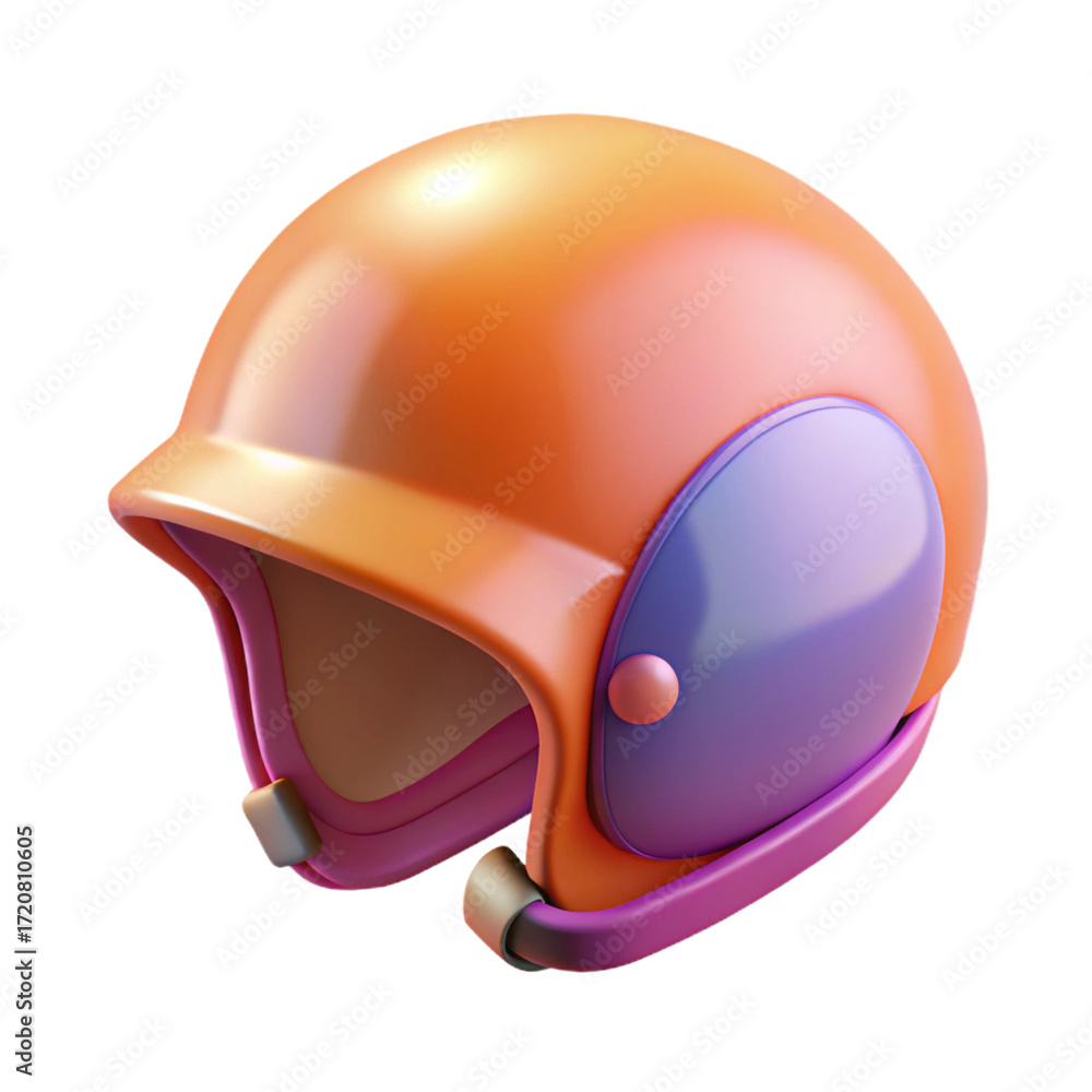 Obraz premium Plastic helmet glossy 3D model