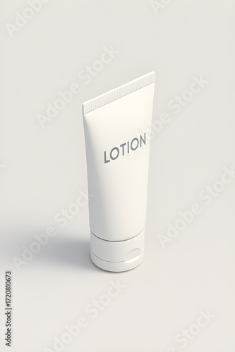 Wallpaper Mural White lotion tube isometric 3D render mockup Torontodigital.ca