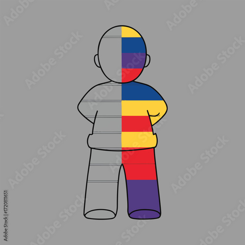 Bi Visibility Day vector art with bi pride colors, identity tree, invisible-to-visible transition, bi unicorn, and heartbeat wave. Solid color, flat illustration celebrating bisexual pride.