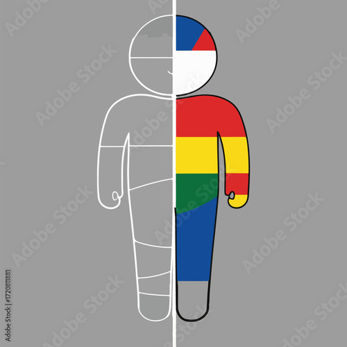 Bi Visibility Day vector art with bi pride colors, identity tree, invisible-to-visible transition, bi unicorn, and heartbeat wave. Solid color, flat illustration celebrating bisexual pride.