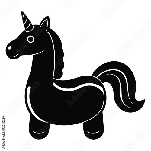 inflatable unicorn vector icon
