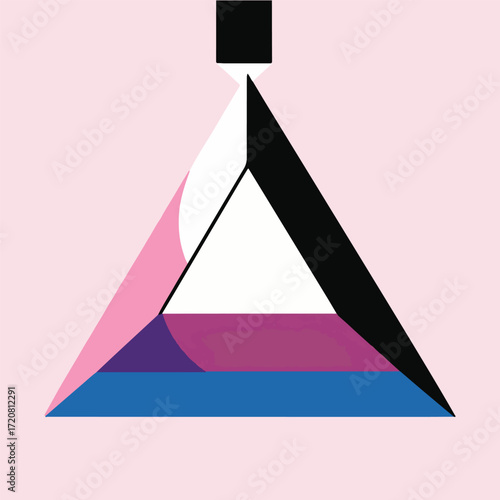 Bi Visibility Day vector art with bi pride colors, identity tree, invisible-to-visible transition, bi unicorn, and heartbeat wave. Solid color, flat illustration celebrating bisexual pride.
