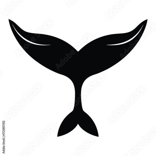 whale tail vector icon