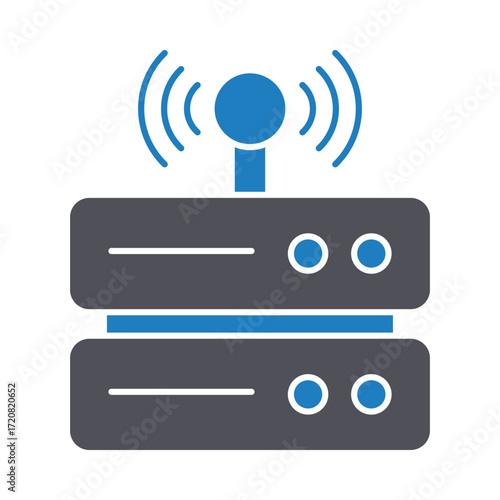 Modem Vector Icon which can easily modify or edit