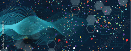 Abstract technology or business background for science presentation