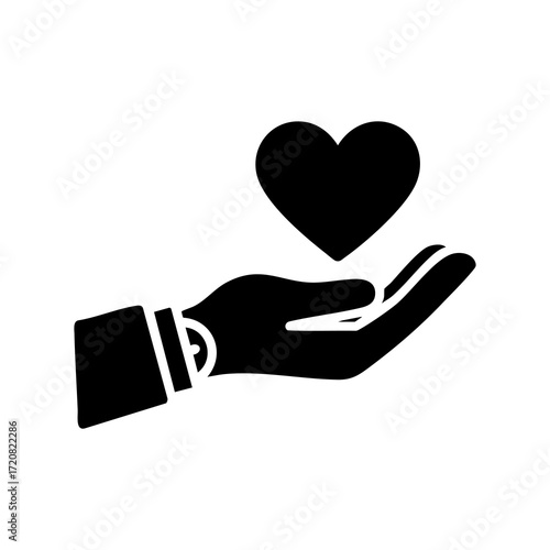 icon heart in hand 