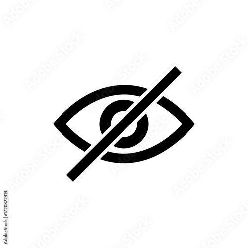 icon of an eye with diagonal slash