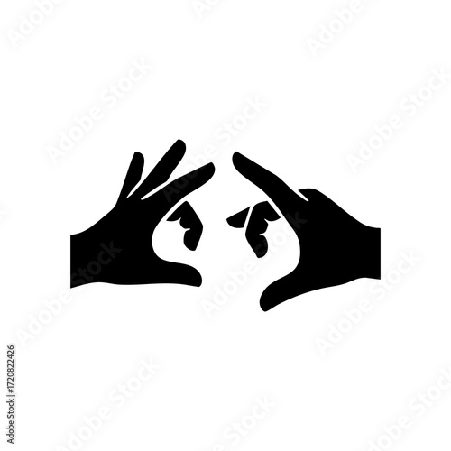 icon of two hands making sign language gesture