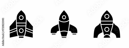 Rocket icon set. Vector symbol. Illustration of rocket. Rocket. Vector illustration. Stock vector.