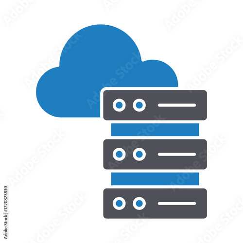 Cloud computing, Vector Icon which can easily modify or edit