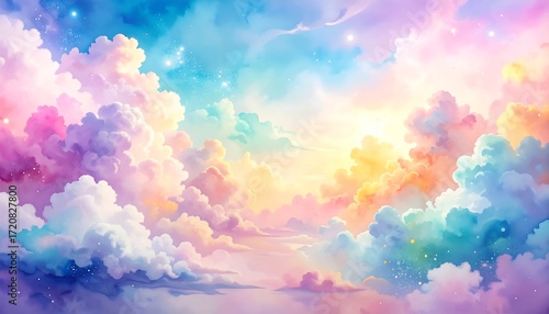 Fototapeta Naklejka Na Ścianę i Meble -  Colorful dreamy cloudscape