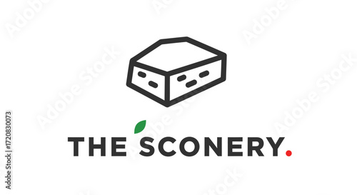 The Sconery logo featuring a stylized scone with a green leaf and the business name.