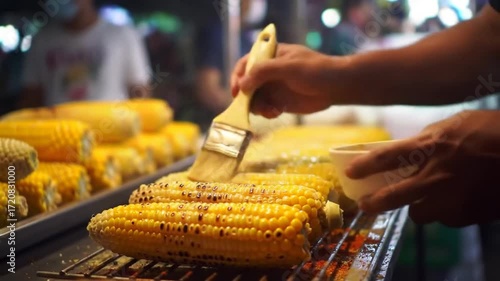 Grilled corn street food