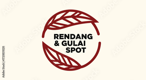 Rendang & Gulai Spot logo with leaves in a circle.
