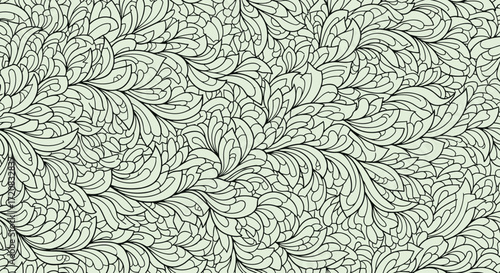 A detailed antique ornamental damask pattern with swirling floral motifs and vintage elegance.