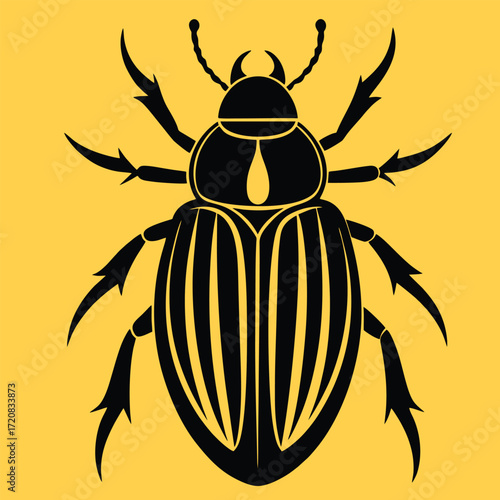 design logo vector icon illustration mosquito beetle