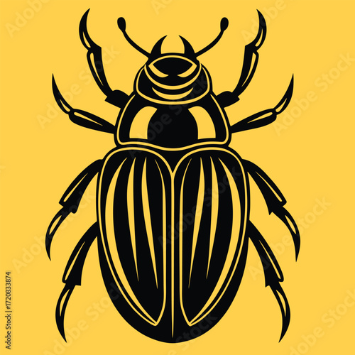 design logo vector icon illustration mosquito beetle