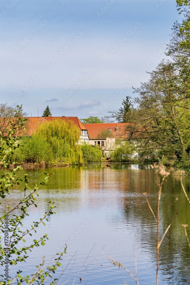 Fototapeta premium house on the river