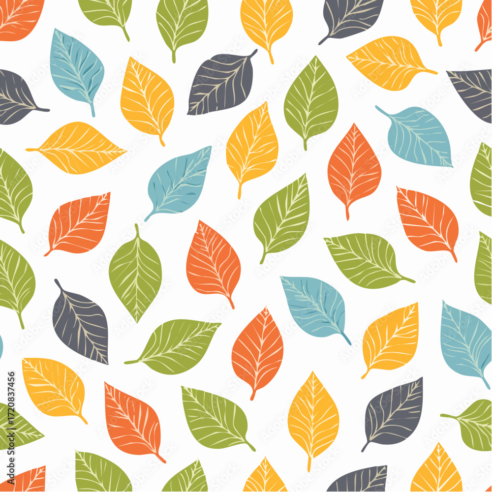 Obraz premium Modelo sin costuras de hojas de otoño Follaje de otoño Diseño para papel de embalaje textil de tela 2