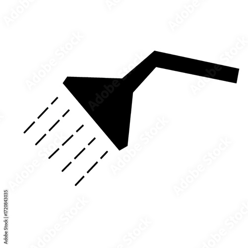 shower clipart element useful for bathing daily rouitine creation projects black silhouette.eps