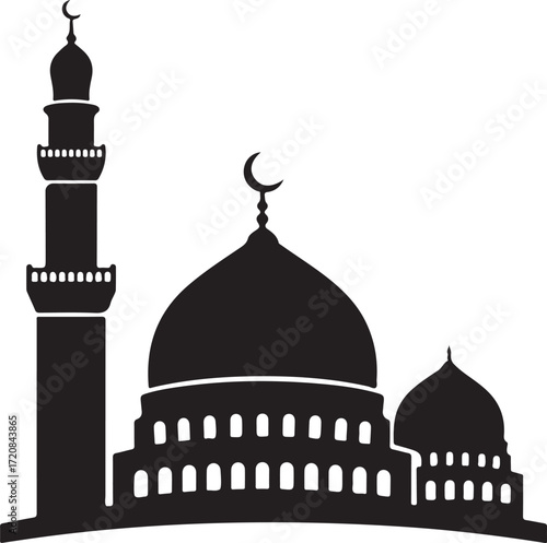 Mosque Silhouette Islamic Architecture Design