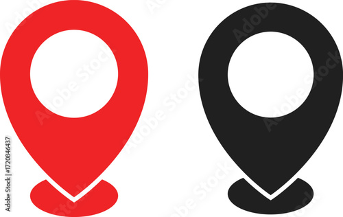 pin location icon. position symbol. perfect for maps. place address navigation locator signs
