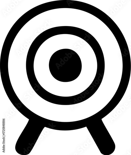 Target board for archery practice or shooting range game.