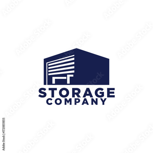 Illustration vector graphic of self storage company logo design template