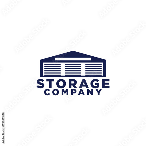Illustration vector graphic of self storage company logo design template