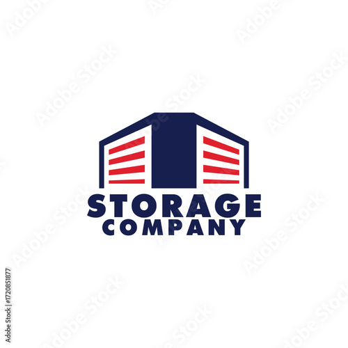 Illustration vector graphic of self storage company logo design template