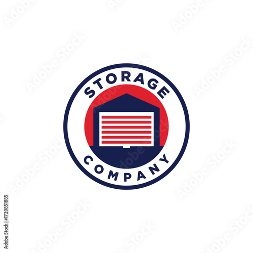 Illustration vector graphic of self storage company logo design template