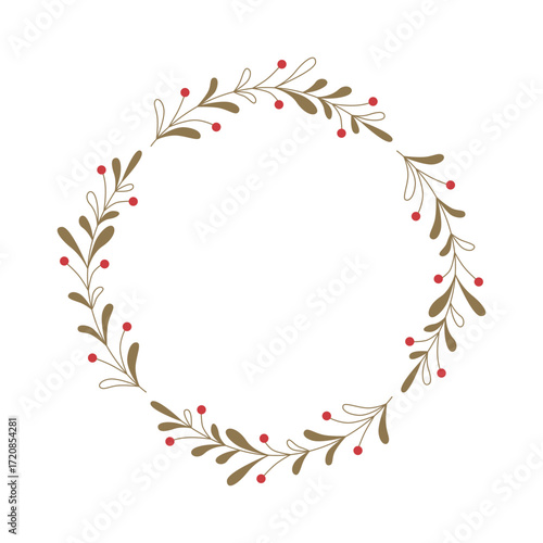 floraler Kranz passend zum Winter oder zu Weihnachten