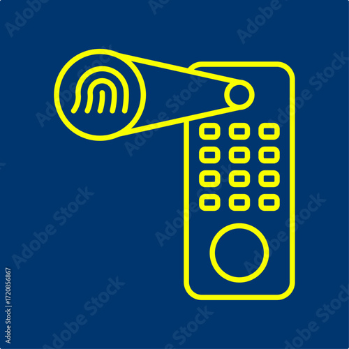 Fingerprint reader symbol artwork trendy useful vector Illustration design handsome colorful background