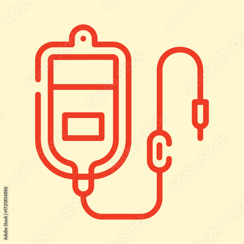 Blood bag symbol artwork trendy useful vector Illustration design cute colorful background