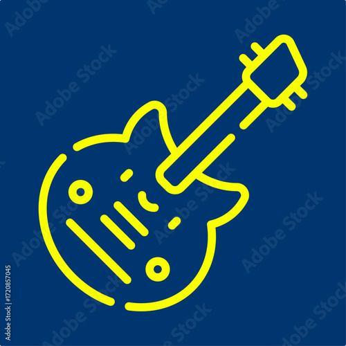 Guitar symbol artwork trendy useful vector Illustration design handsome colorful background