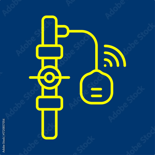 Water meter symbol artwork trendy useful vector Illustration design handsome colorful background