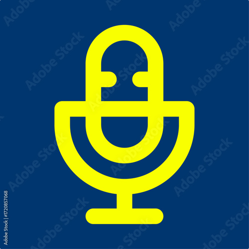 Microphone symbol artwork trendy useful vector Illustration design handsome colorful background
