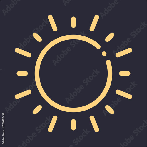 Sun symbol artwork trendy useful vector Illustration design pretty colorful background