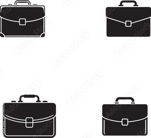 Black briefcases with handles and clasps portfolio