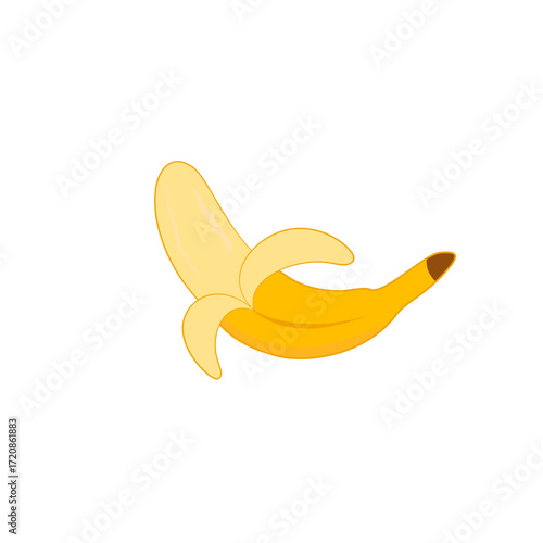 banana peel isolated on white