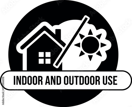 Icon indicating suitability for both indoor and outdoor environments