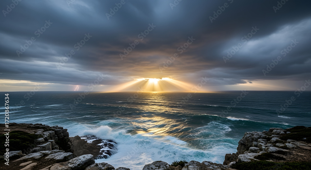 Obraz premium sunset over the ocean