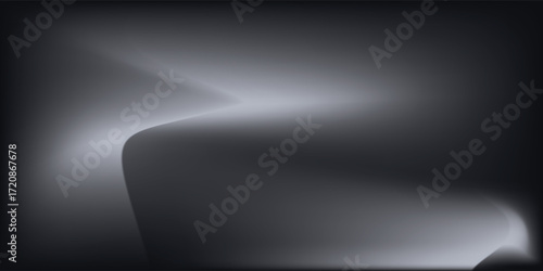 Modern render of illuminated gray colored corridor art modern, abstract background.