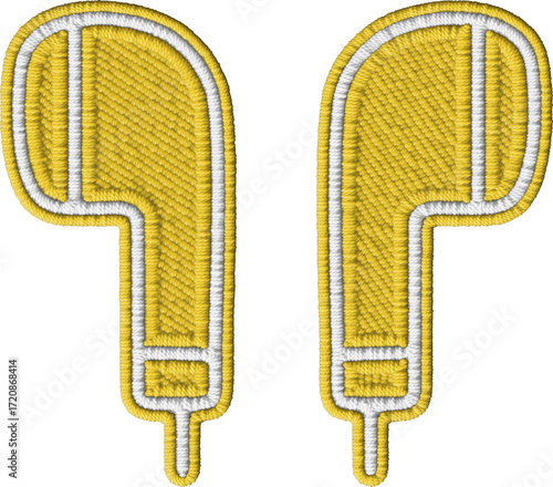 Embroidered Earphones patch