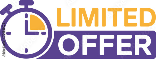 Urgent limited offer with a stopwatch icon symbolizing time running out.
