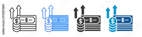 Inflation Icon Set Multiple Style Collection