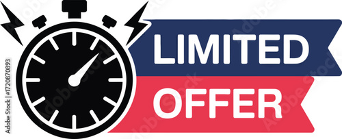 Urgent limited offer with stopwatch, conveying a sense of time-sensitive promotion.