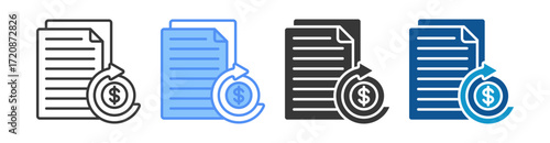Roi Icon Set Multiple Style Collection
