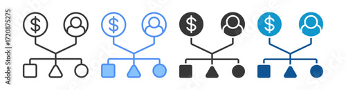 Resource Allocation Icon Set Multiple Style Collection