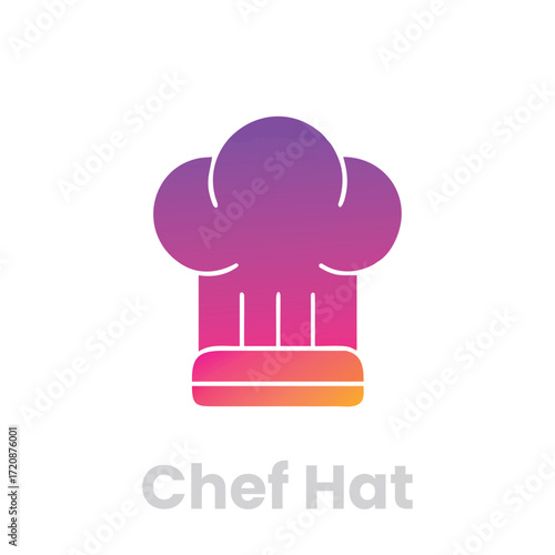Chef hat icon , a symbol of culinary expertise and gastronomic delight, perfect for restaurant menus, cooking blogs, and foodrelated designs